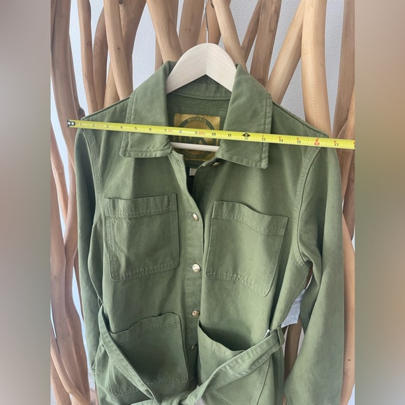 New MICHAEL KORS SMOKY OLIVE COTTON JACKET Size:M - Picture 9 of 10